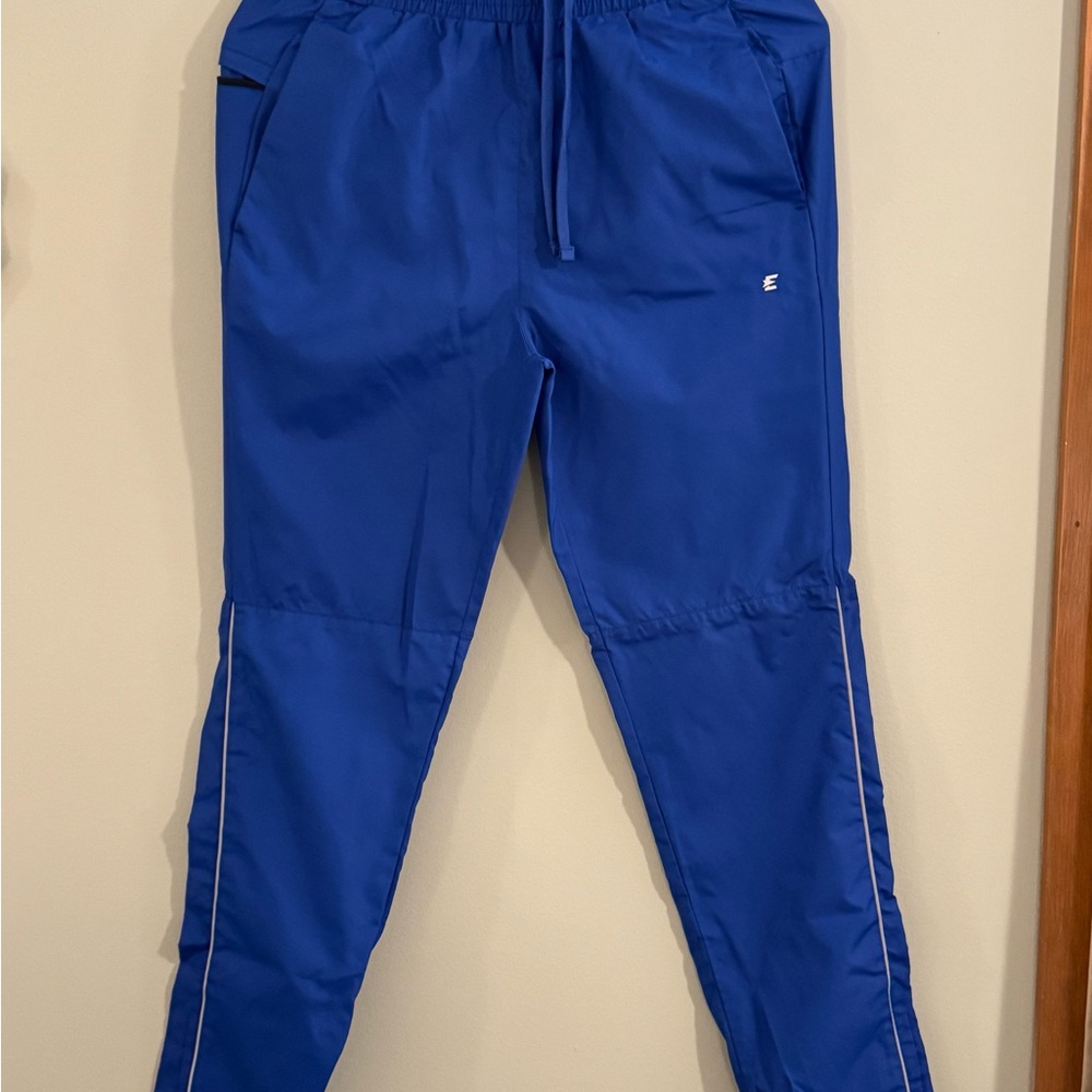 Electric Blue Nylon Pants for Men